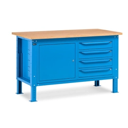 vendita online Banco work up 1510 piano multiplex mm.1500x750x732/1107h - blu ral5012 Banchi da lavoro Fami